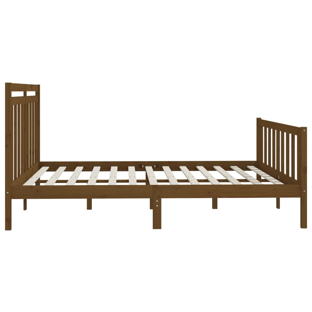 Bedframe Grenenhout Honingbruin 180X200 Cm 6Ft Super King