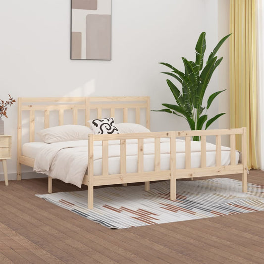 Bedframe Massief Grenenhout 200X200 Cm