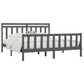 Bedframe Massief Grenenhout Grijs 200X200 Cm