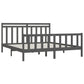 Bedframe Massief Grenenhout Grijs 200X200 Cm