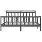Bedframe Massief Grenenhout Grijs 200X200 Cm