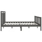 Bedframe Massief Grenenhout Grijs 200X200 Cm