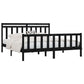 Bedframe Massief Grenenhout Zwart 200X200 Cm