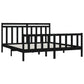 Bedframe Massief Grenenhout Zwart 200X200 Cm