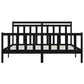 Bedframe Massief Grenenhout Zwart 200X200 Cm
