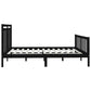 Bedframe Massief Grenenhout Zwart 200X200 Cm