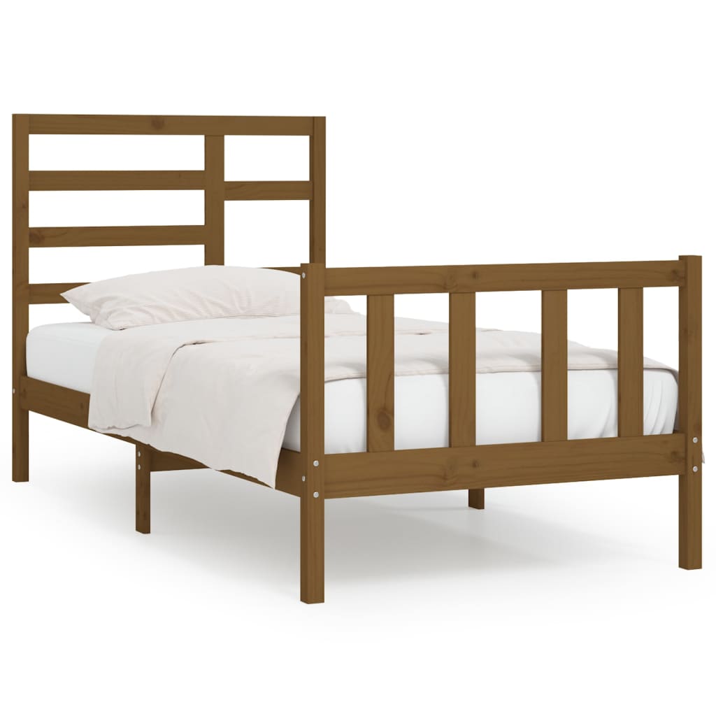 Bedframe Massief Grenenhout Honingbruin 90X200 Cm