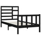 Bedframe Massief Hout Zwart 90X200 Cm
