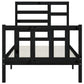 Bedframe Massief Hout Zwart 90X200 Cm