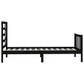 Bedframe Massief Hout Zwart 90X200 Cm