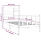 Bedframe Massief Hout Zwart 90X200 Cm
