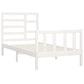 Bedframe Massief Grenenhout Wit 100X200 Cm