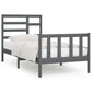 Bedframe Massief Grenenhout Grijs 100X200 Cm