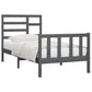 Bedframe Massief Grenenhout Grijs 100X200 Cm