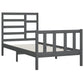 Bedframe Massief Grenenhout Grijs 100X200 Cm