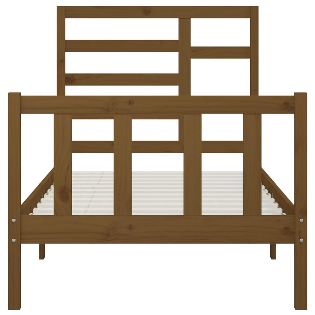 Bedframe Massief Grenenhout Honingbruin 100X200 Cm