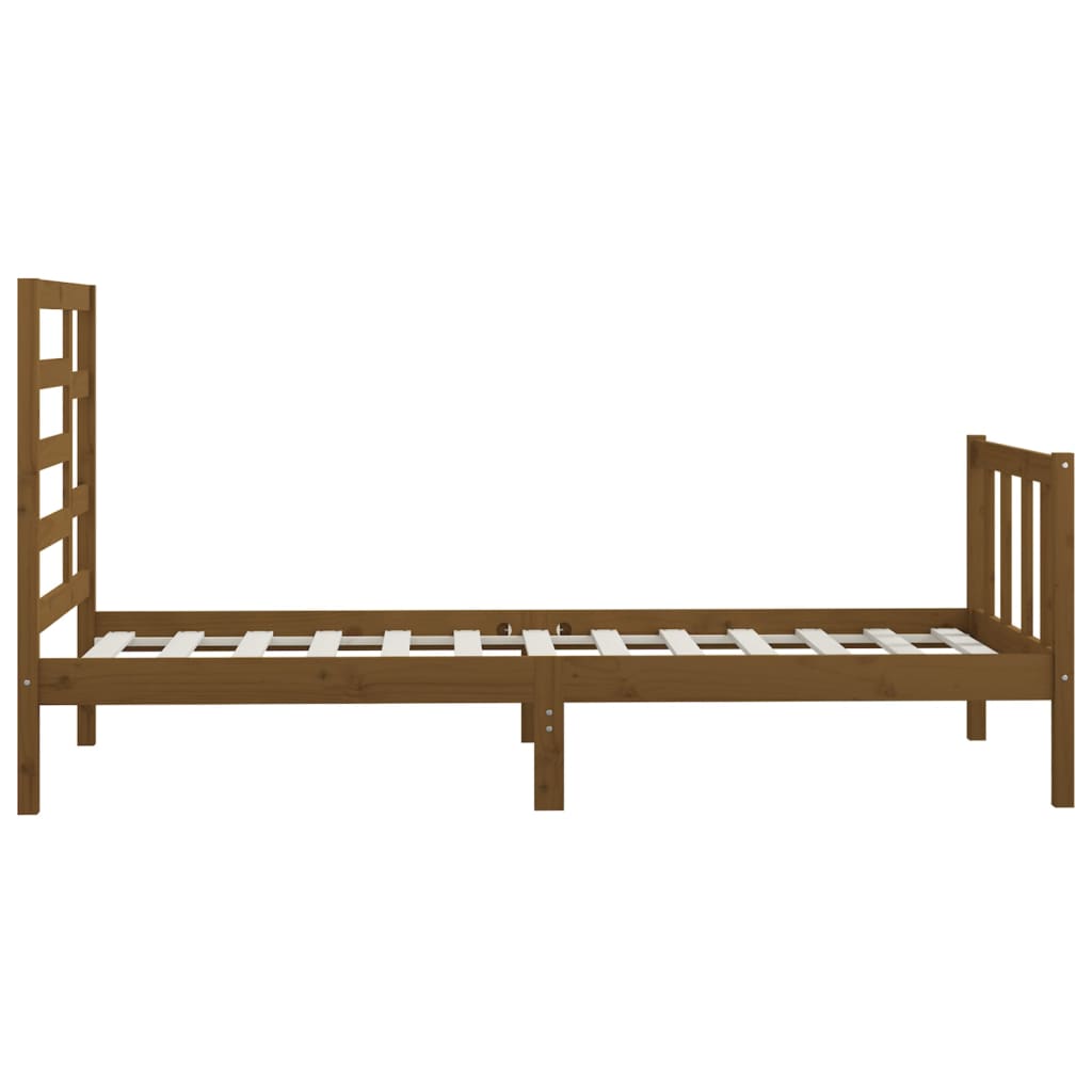 Bedframe Massief Grenenhout Honingbruin 100X200 Cm