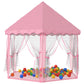 Prinsessenspeeltent Met 250 Ballen 133X140 Cm Roze