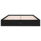 Bedframe Massief Hout Zwart 150X200 Cm 5Ft King Size