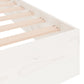 Bedframe Massief Hout Wit 140X200 Cm