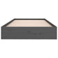 Bedframe Massief Hout Grijs 90X200 Cm