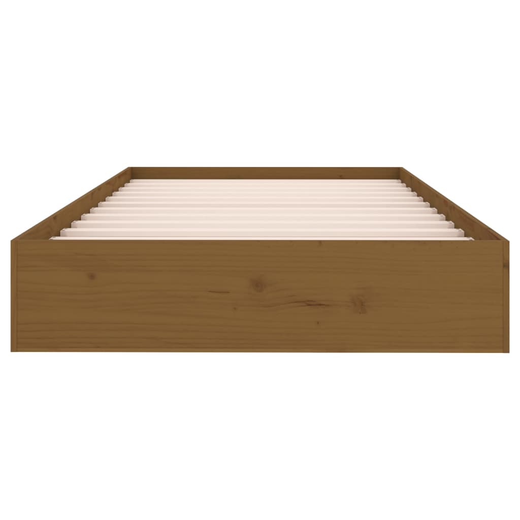 Bedframe Massief Hout Honingbruin 90X200 Cm