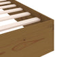 Bedframe Massief Hout Honingbruin 75X190 Cm 2Ft6 Small Single