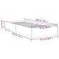Bedframe Massief Hout Honingbruin 75X190 Cm 2Ft6 Small Single