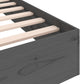 Bedframe Massief Hout Grijs 90X190 Cm 3Ft Single