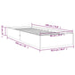 Bedframe Massief Hout Grijs 90X190 Cm 3Ft Single
