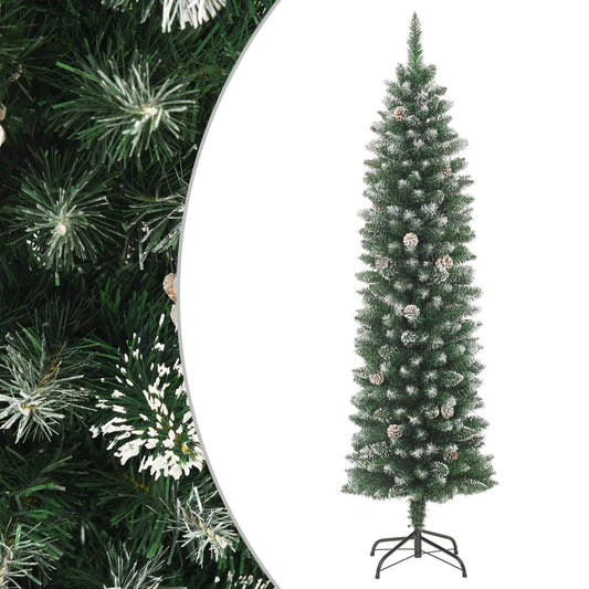Kunstkerstboom Smal Met Standaard 240 Cm Pvc