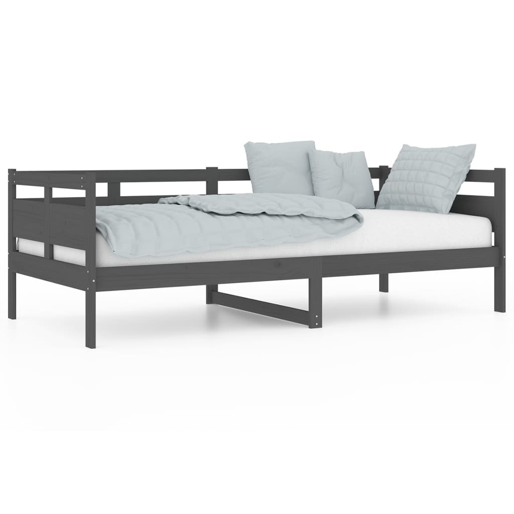 Slaapbank Massief Grenenhout Grijs 90X200 Cm
