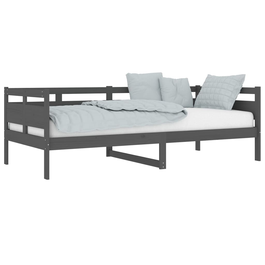 Slaapbank Massief Grenenhout Grijs 90X200 Cm