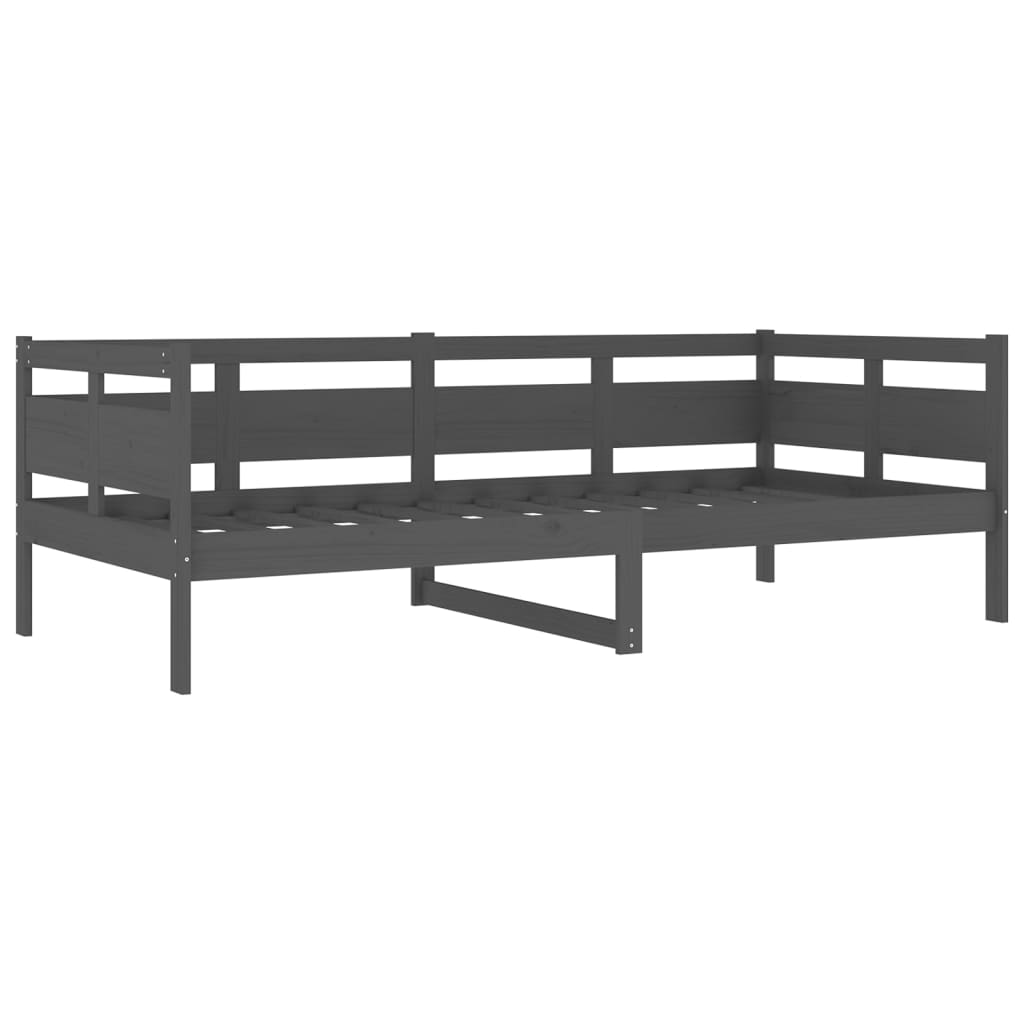 Slaapbank Massief Grenenhout Grijs 90X200 Cm