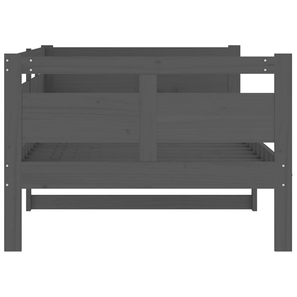 Slaapbank Massief Grenenhout Grijs 90X200 Cm