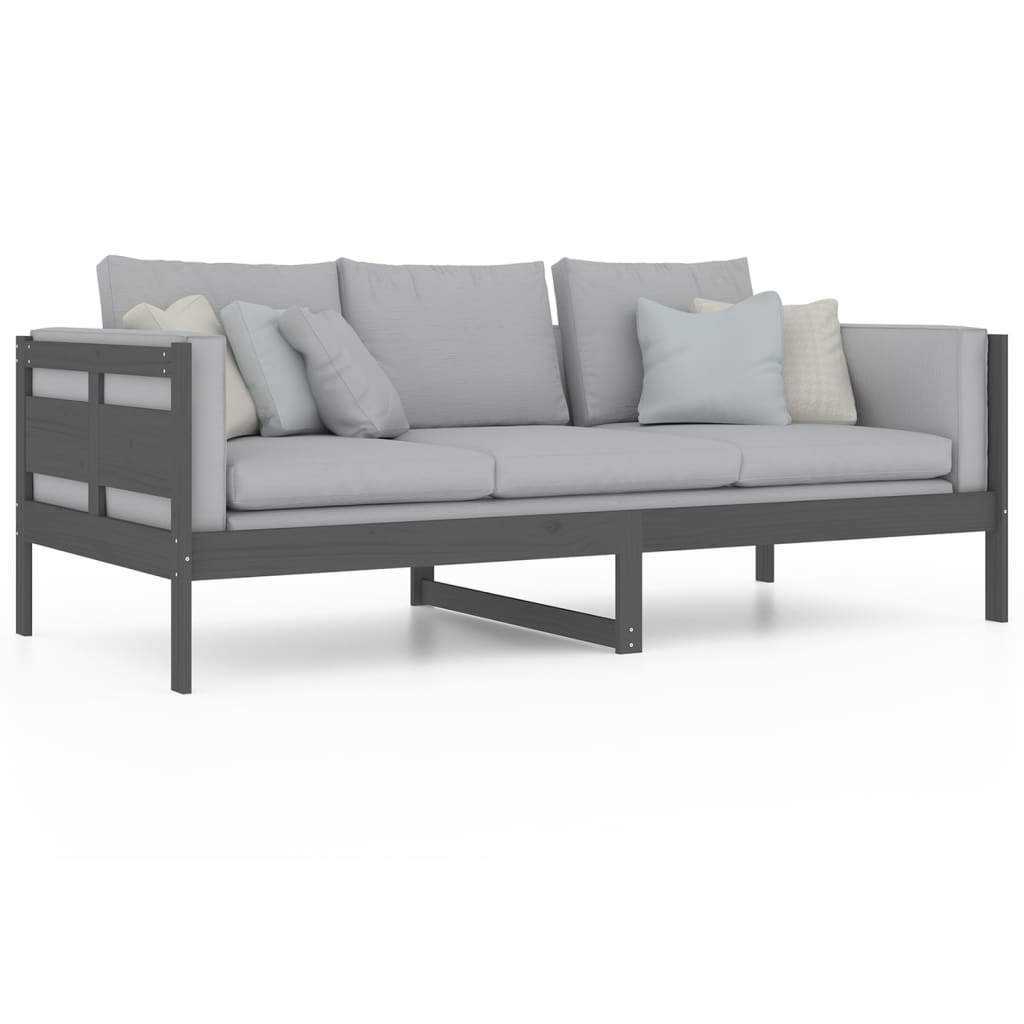 Slaapbank Massief Grenenhout Grijs 90X200 Cm