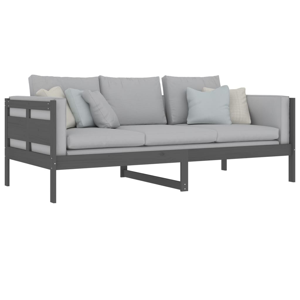 Slaapbank Massief Grenenhout Grijs 90X200 Cm