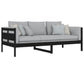 Slaapbank Massief Grenenhout Zwart 90X200 Cm