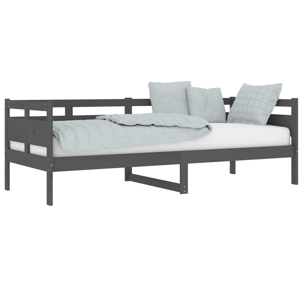 Slaapbank Massief Grenenhout Grijs 80X200 Cm
