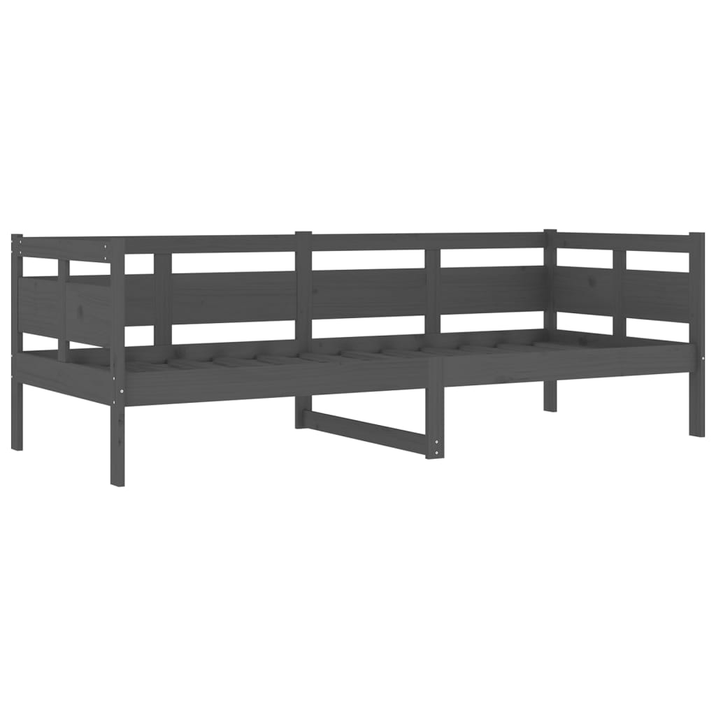 Slaapbank Massief Grenenhout Grijs 80X200 Cm