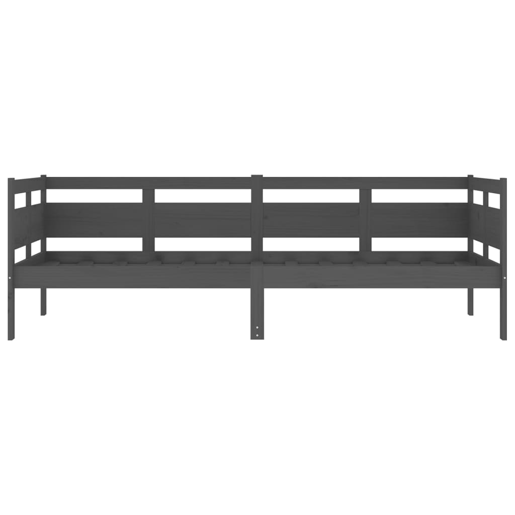 Slaapbank Massief Grenenhout Grijs 80X200 Cm