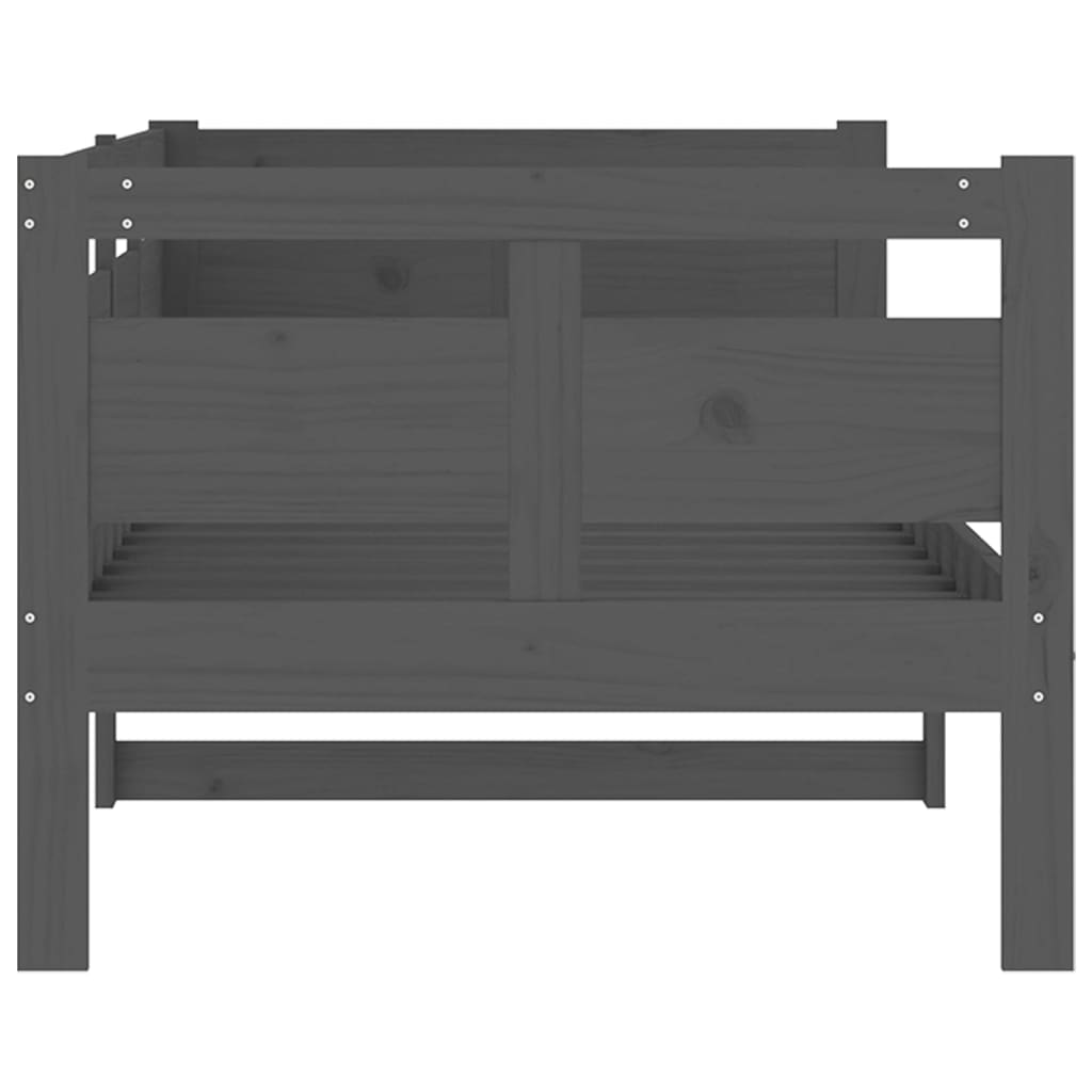 Slaapbank Massief Grenenhout Grijs 80X200 Cm