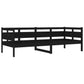 Slaapbank Massief Grenenhout Zwart 80X200 Cm