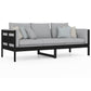 Slaapbank Massief Grenenhout Zwart 80X200 Cm