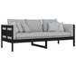 Slaapbank Massief Grenenhout Zwart 80X200 Cm