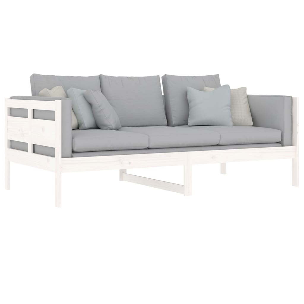 Slaapbank Massief Grenenhout Wit 90X190 Cm