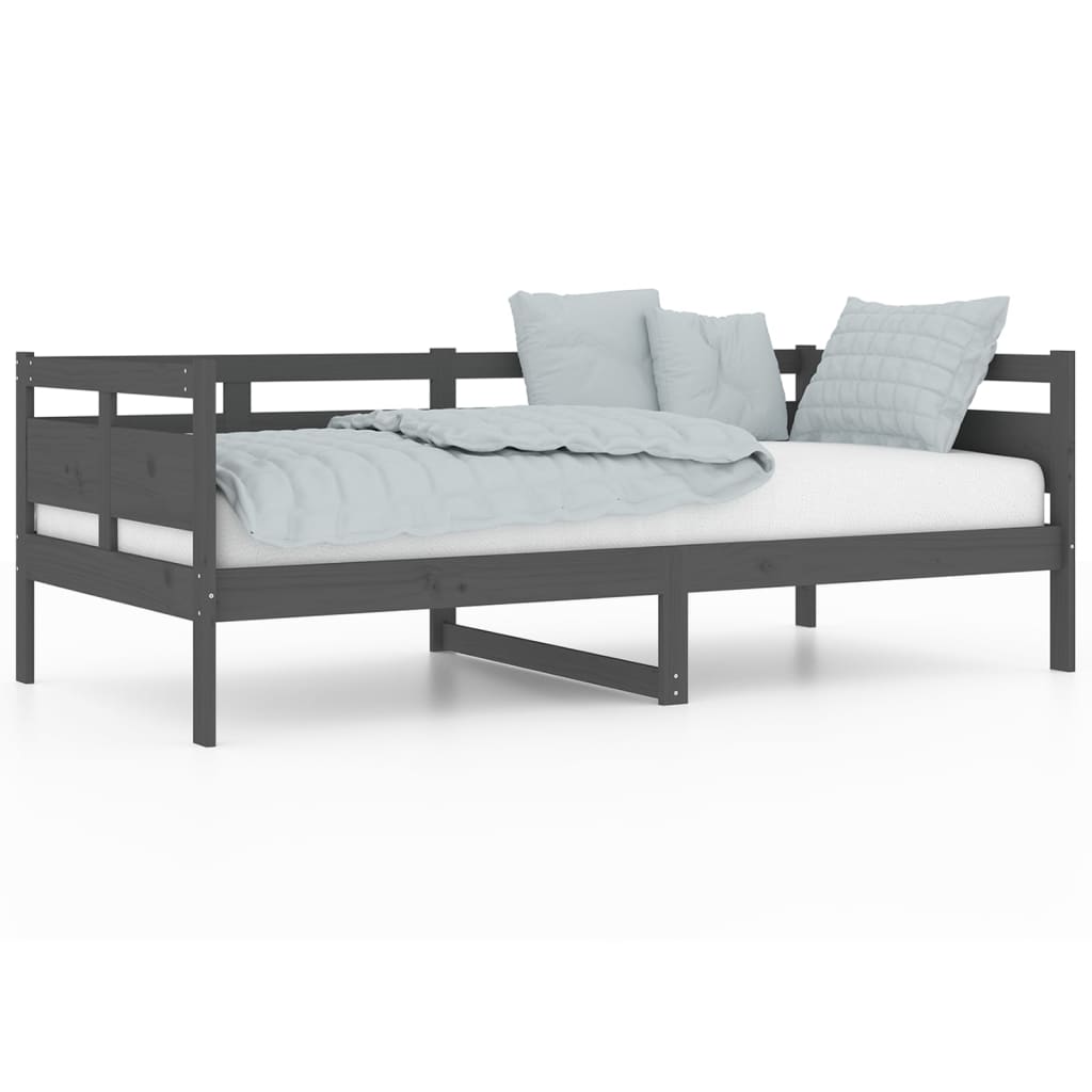Slaapbank Massief Grenenhout Grijs 90X190 Cm