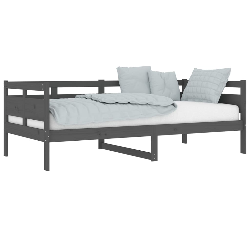 Slaapbank Massief Grenenhout Grijs 90X190 Cm