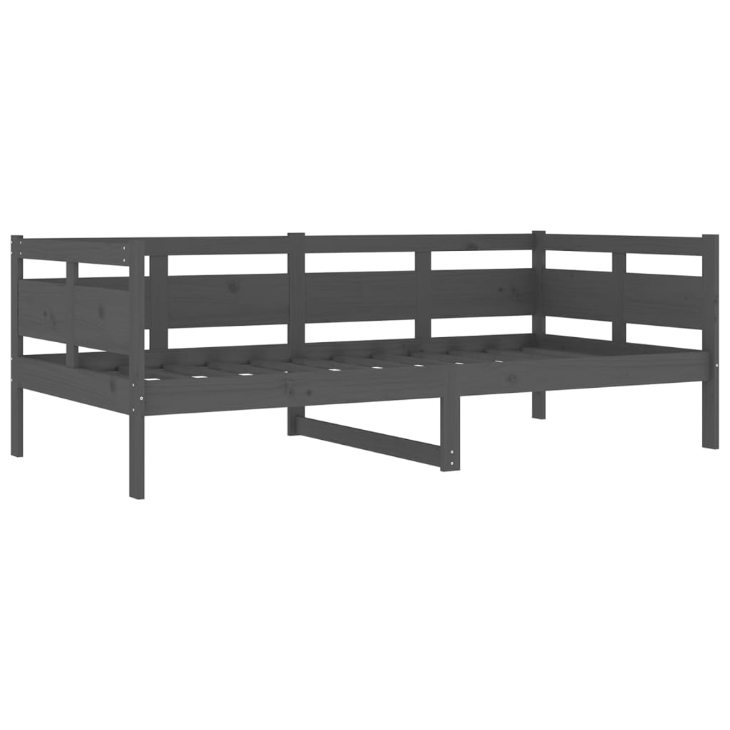 Slaapbank Massief Grenenhout Grijs 90X190 Cm