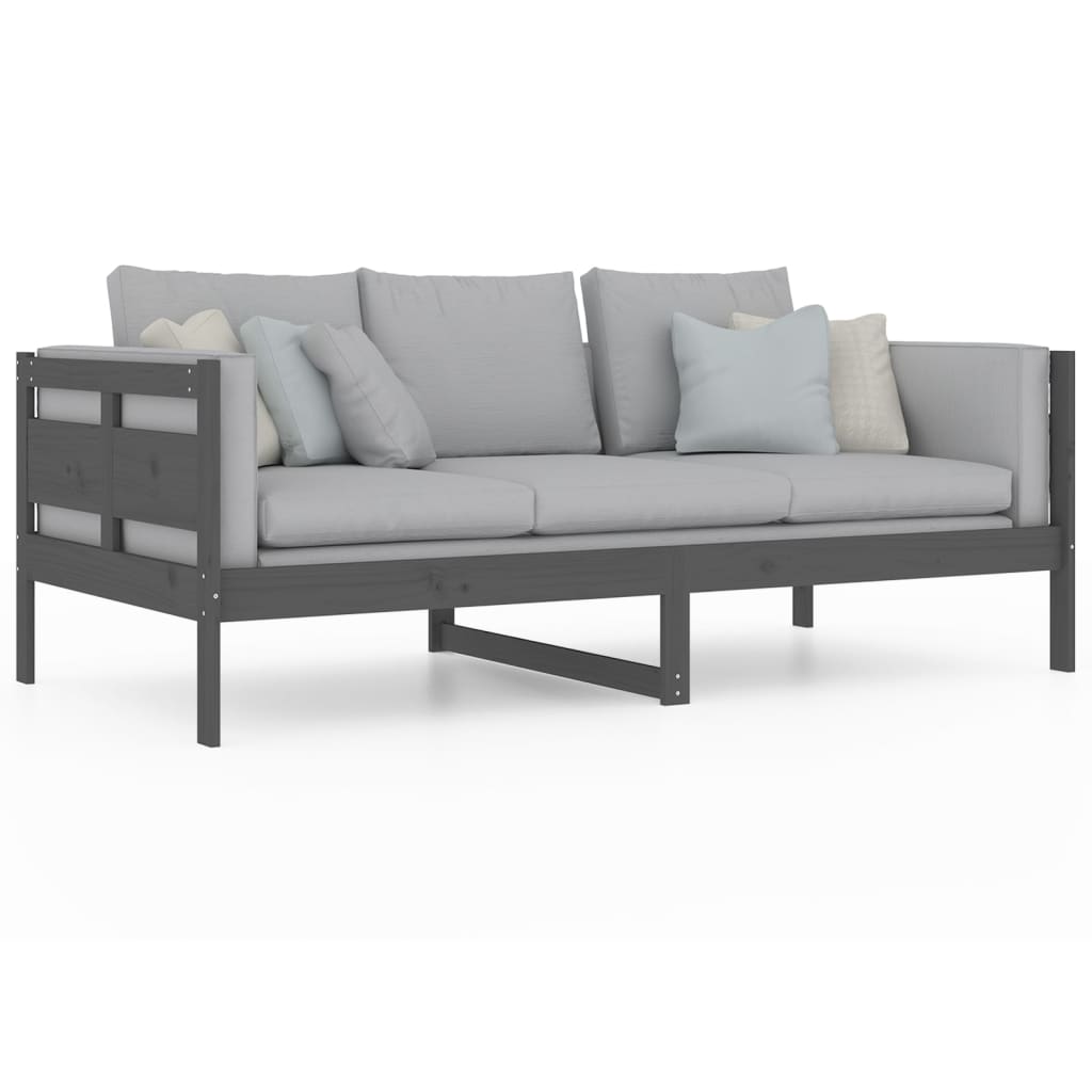 Slaapbank Massief Grenenhout Grijs 90X190 Cm